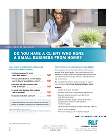 home business insurance generic agent brochure
